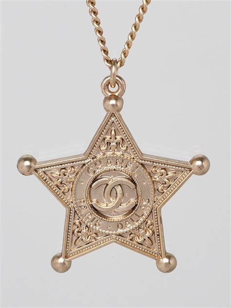 chanel sheriff star necklace|chanel ring necklace.